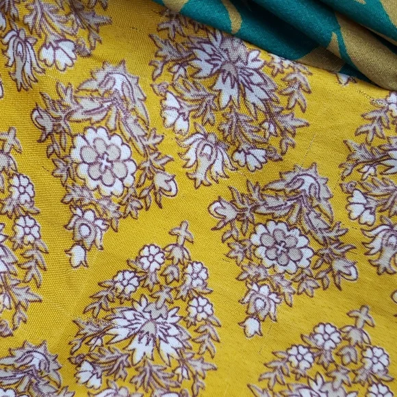 Darn Good Yarn Sari Silk Wrap Skirt Ankle Goddess - Picture 14 of 16